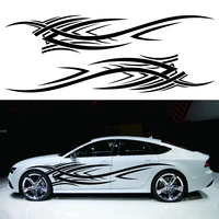 2pcs car styling stickers auto both side body personalized creative fire flame sticker vinyl decal automobiles car accessories