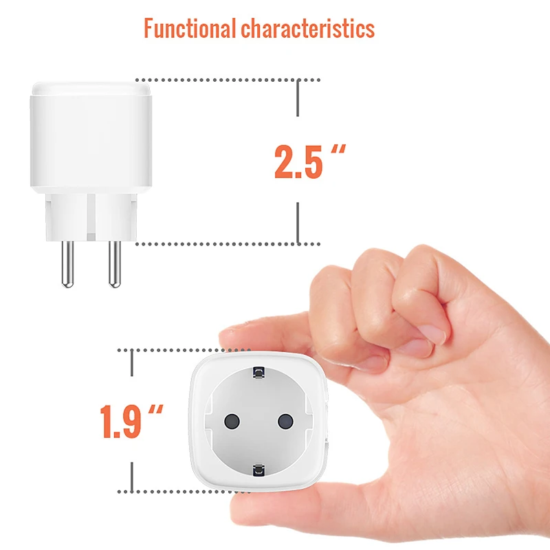

WiFi Smart Socket Power Plug EU 16A Energy Monitor Timing Function Smart Life APP Remote Control Works With Alexa Google Home