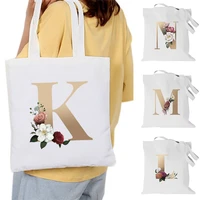 women shopping bag all match golden letters large capacity foldable travel handbag shopping bag ladies tote bag party gift bags