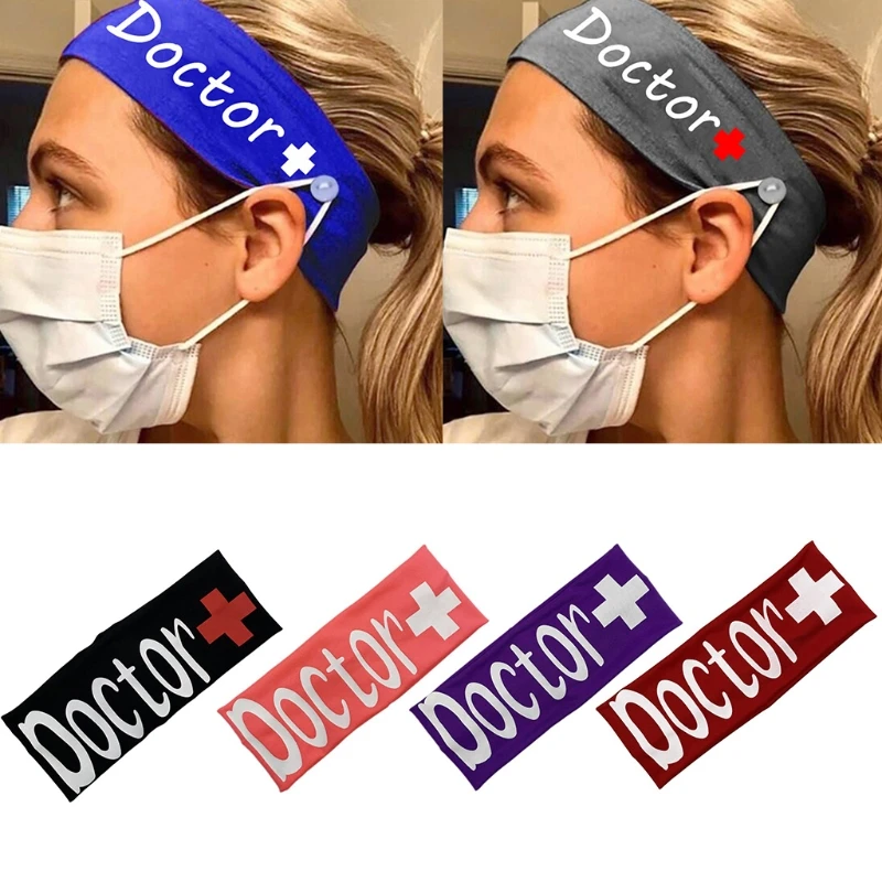 Доктор с принтом в виде букв для кнопки повязка Нескользящие эластичные защита