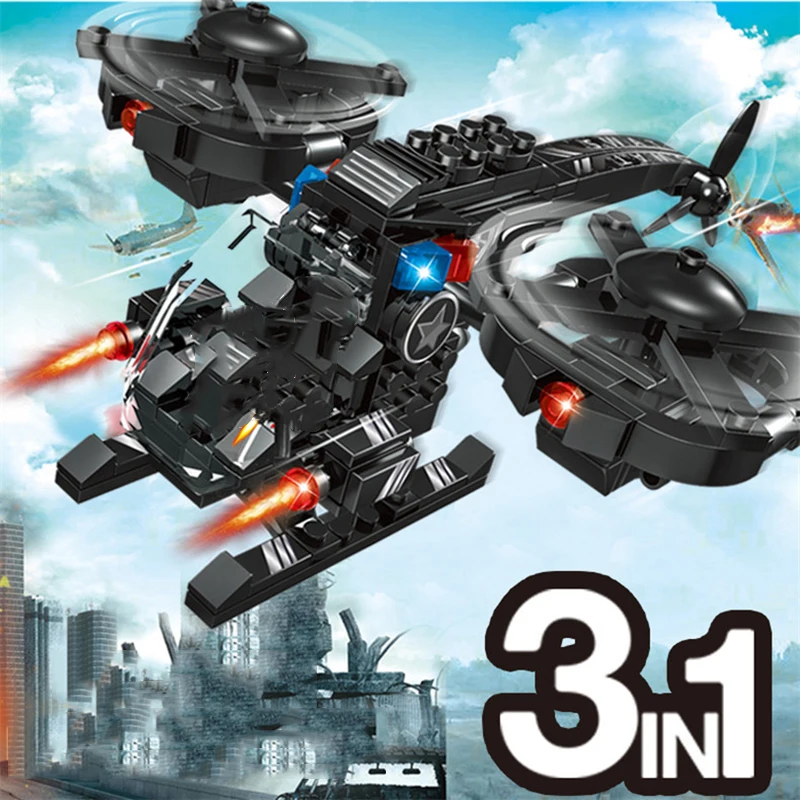 271 шт 3в1 специальный коммандос серии грузовик спецназ Солдат строительные блоки