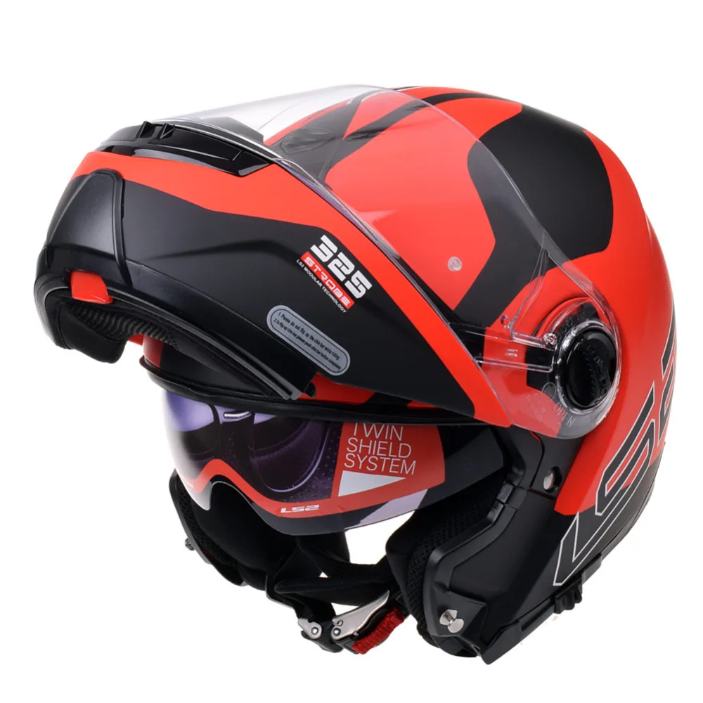 LS2 FF325 стробоскоп модульный мотоциклетный шлем Filp up Dual Visors Casco Moto Capacetes De Motociclista профессиональные Шлемы