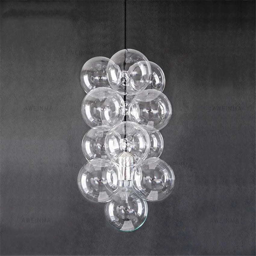 

DIY Bubble Transparent Glass Pendant Light Modern Design Decorative Lighting Living Room Bedroom Dining Room Luxury Pendant Lamp
