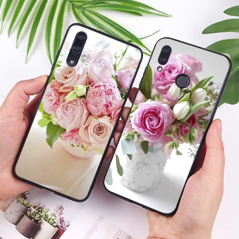 Для huawei honor 9x pro 8x10 20 10 lite Прозрачный мягкий силиконовый чехол для телефона пион на