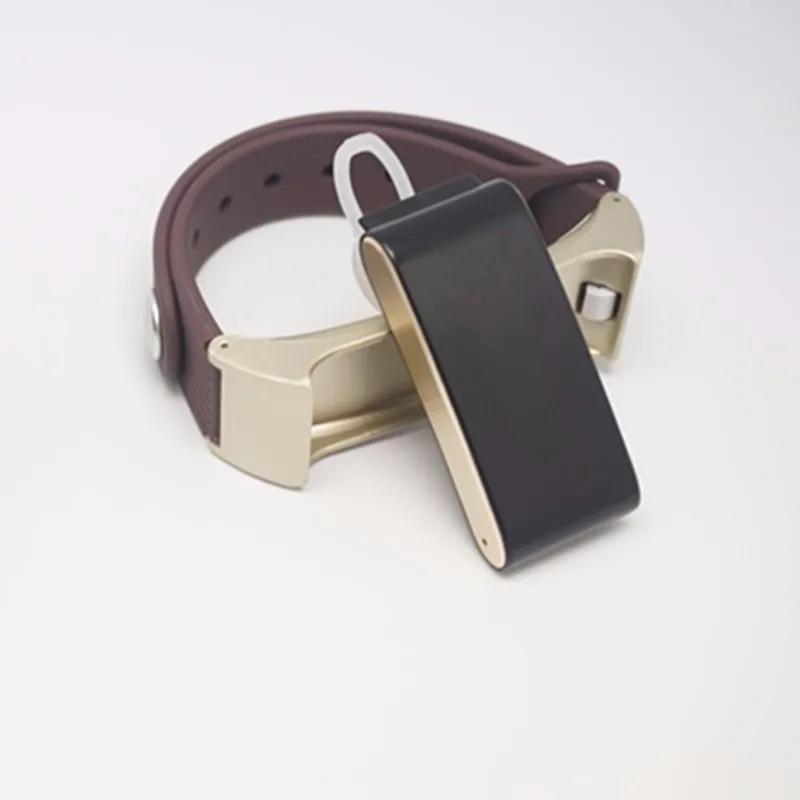 COMLYO, двойной режим, 2 в 1, Talkband K2, Bluetooth, умный браслет, браслет, стерео наушники, гарнитура, монитор сна, смарт-браслет - Цвет: gold Silicone