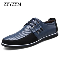 men casual leather 2021 spring new lace up simplicity mens fashion flat shoes light comfortable men single shoes footwear