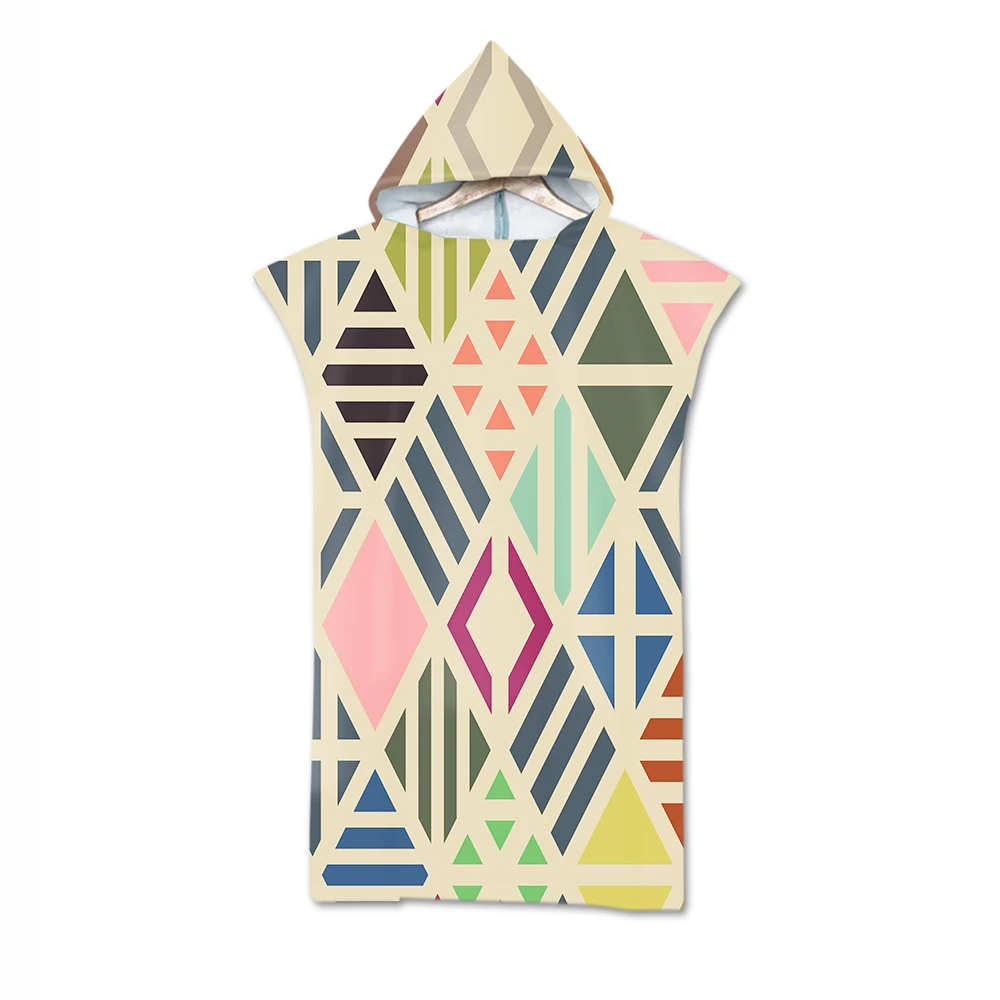 Банный халат с геометрическим рисунком для взрослых и женщин AHT4 | Дом сад