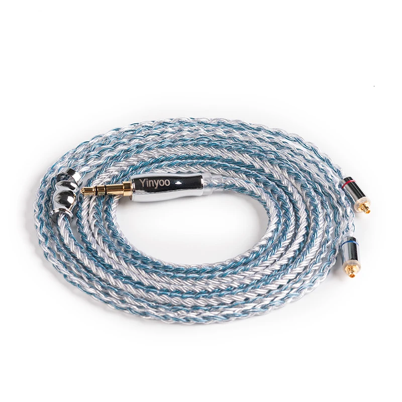 Yinyoo 16 Core High Purity Silver Plated Cable 2.5/3.5/4.4MM With MMCX/2PIN/QDC TFZ FOR KZZS10Pro AS10 ZSNPRO C12 V90 BLON BL-03