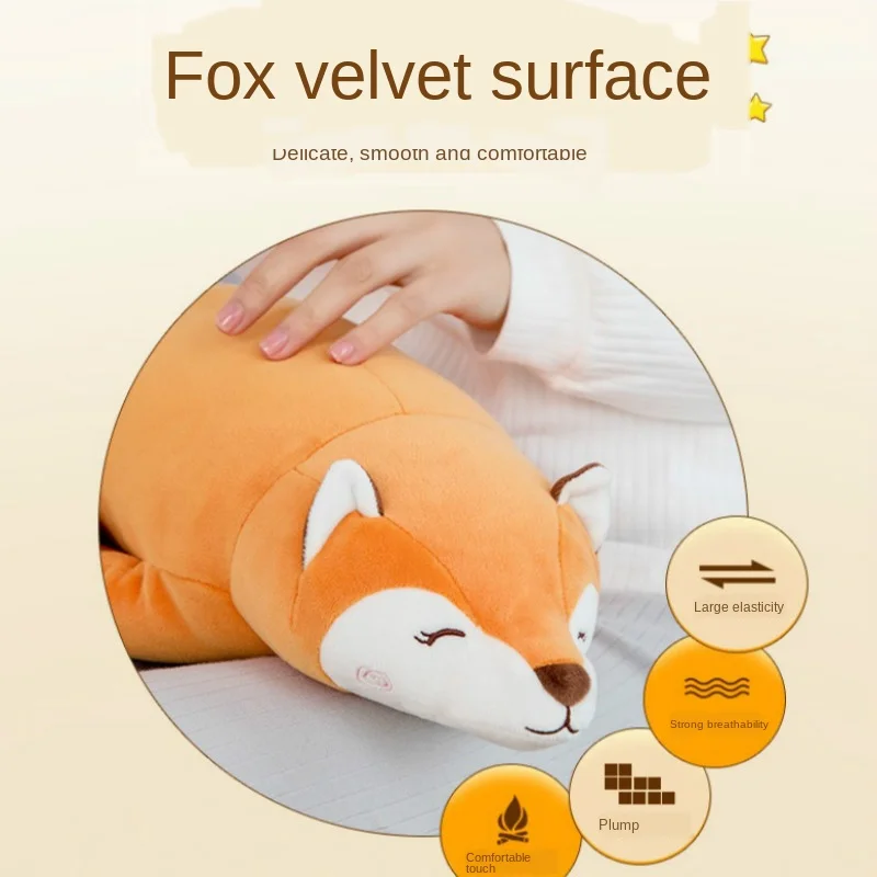 

New Creative Simple Lying Posture Fox Plush Toy Soft Skin-friendly and Comfortable Doll Doll Pillow Children's Birthday Gift