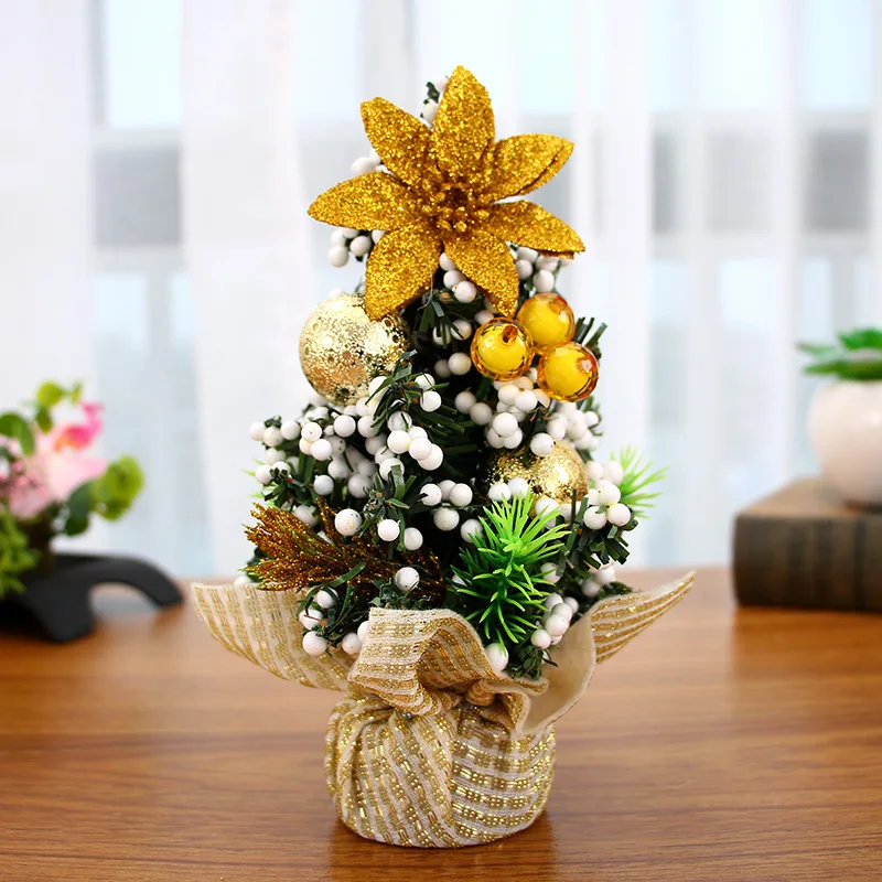 

20cm Mini Christmas Tree Ornaments Christmas Package Tree Desktop Decorations Children's Gift Christmas Tree Small Ornament