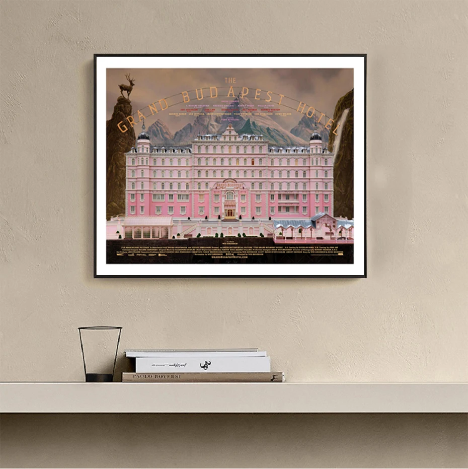 Постер по мотивам фильма Большой Будапешт Картина на холсте настенное