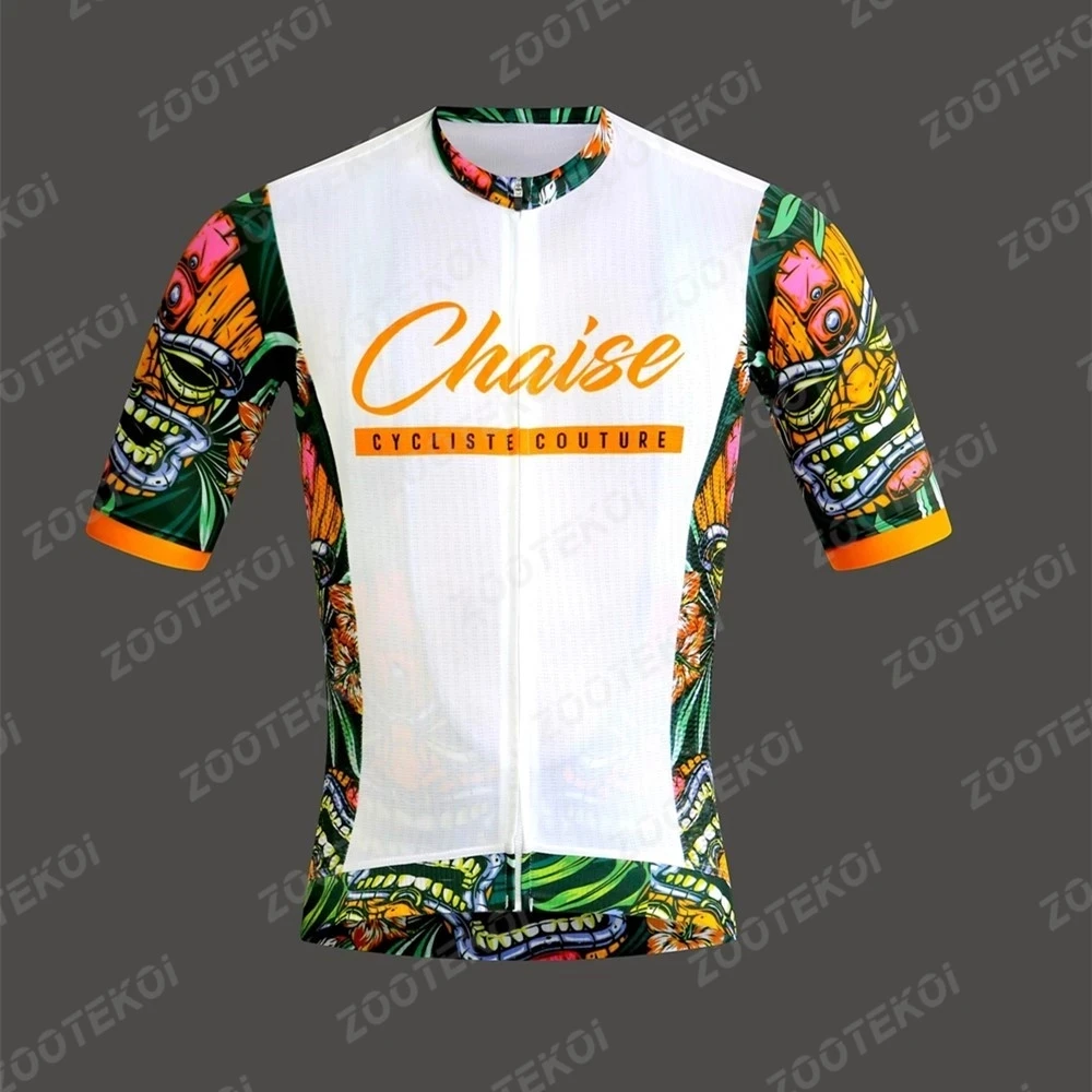

Chaise Jersey Breathable Summer Triathlon Tops MTB Shirt Mens Short Sleeve Quick Dry Maillot Ciclismo Cycling Jersey Equipment
