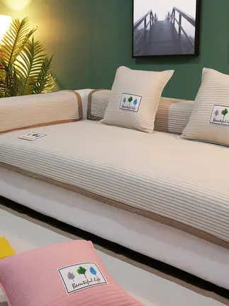

Four seasons universal sofa cushion, non-slip living room winter cushion, cover towel back towel