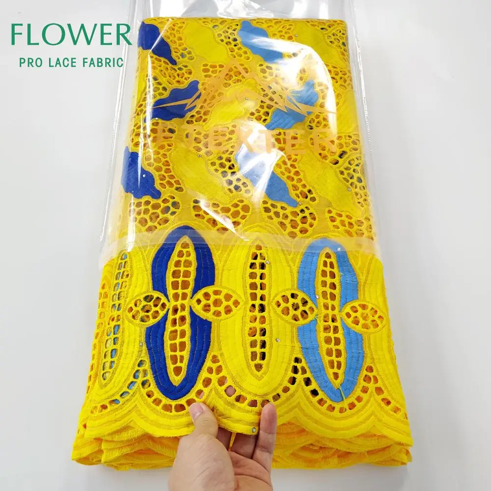 

2020 Top Quality Embroidery Dry Lace With Rhinestones For Indian Traditional Wedding Dress Latest Fashion 100% Cotton Laces