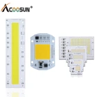 COB светодиодный 220V лампы постоянного тока чип 20 Вт 30 Вт 50 Вт 70 Вт 90 Вт 100 Вт 150 Вт светодиодный чип COB лампа умная ИС (интеграционная схема) Холодный белыйтеплый белый прожектор