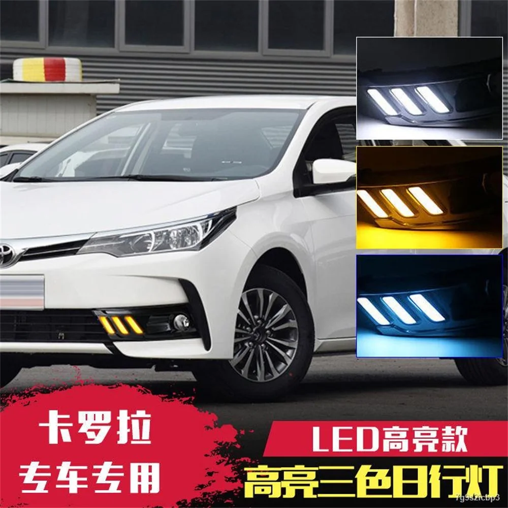 For 17-19 Years Toyota Corolla Daytime Running Light Light Duide Streamer  rgb led drl strip daytime running light