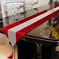 1pcs modern table runner flannel diamond table marriage runners pillow case table mat for wedding chirstmas decoration