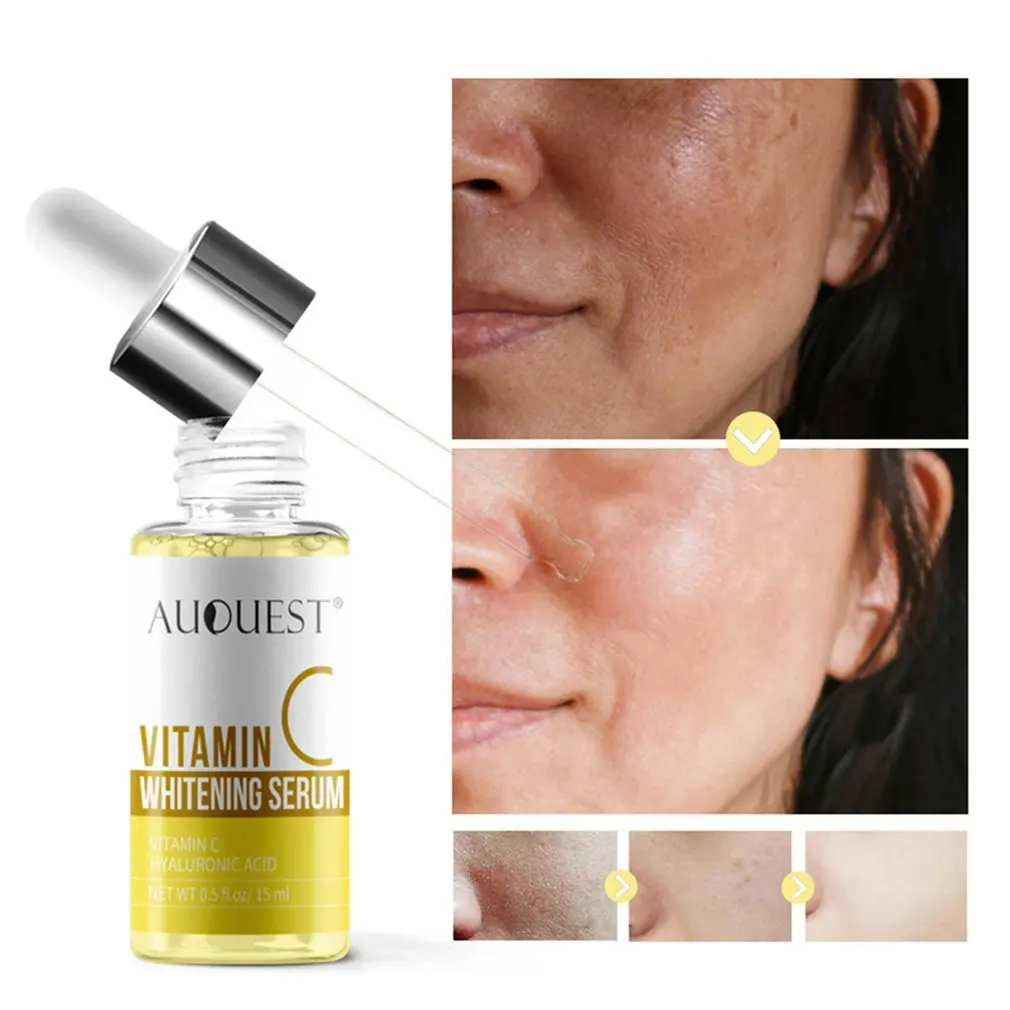 

Vitamin C Face Serum Remove Freckle Facial Skin Care Black Dark Spot Remover Light Skin Brighter Serum 15ml
