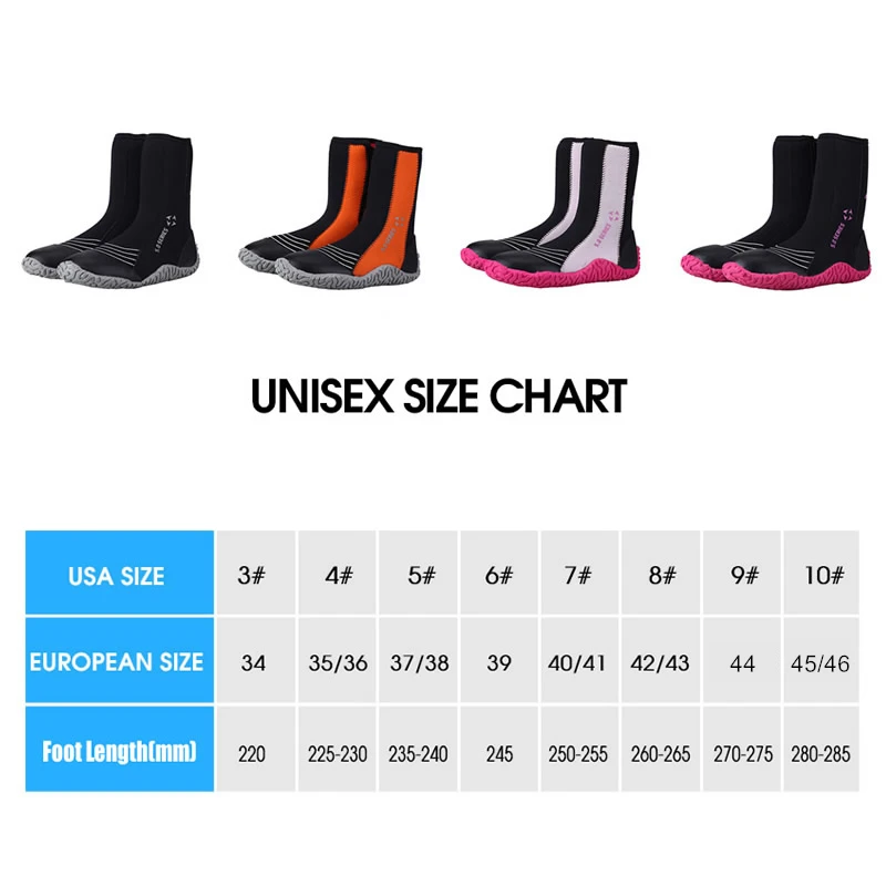 Мужская и женская обувь для дайвинга с верхней частью из неопрена 5 мм