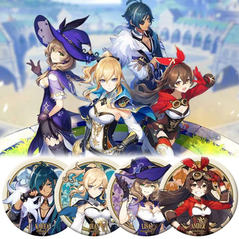 

Anime Genshin Impact Badge Character Badge Logo Christmas Children's Gifts Cosplay Accessories Anime Props