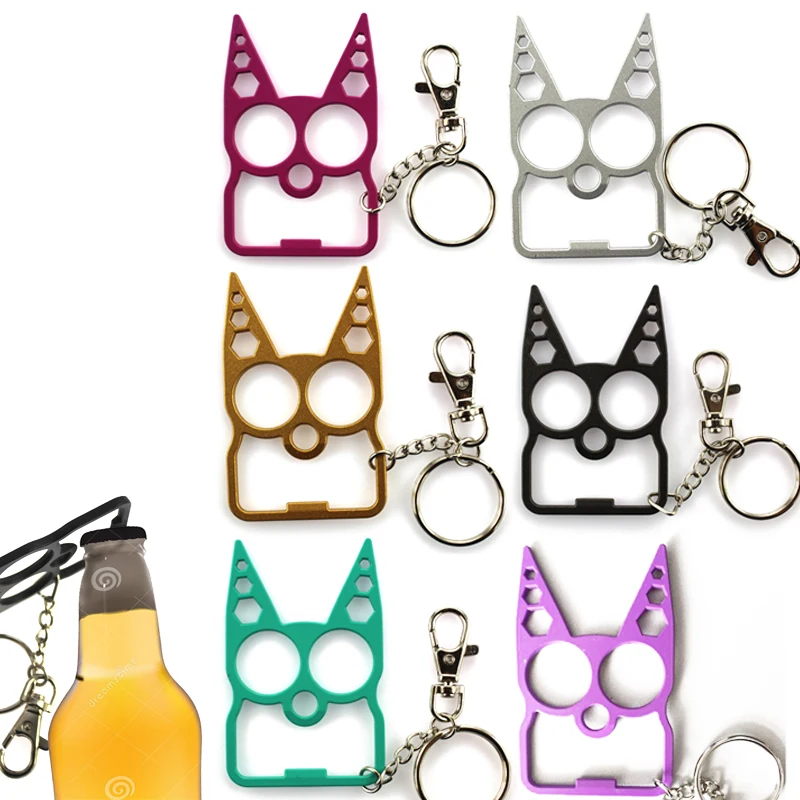 

Multifunction Cute Cat Outdoor Tools Opener Screwdriver Keychain Outdoor Gadgets Zinc Alloy Bottle Opener Camping Travel Tools