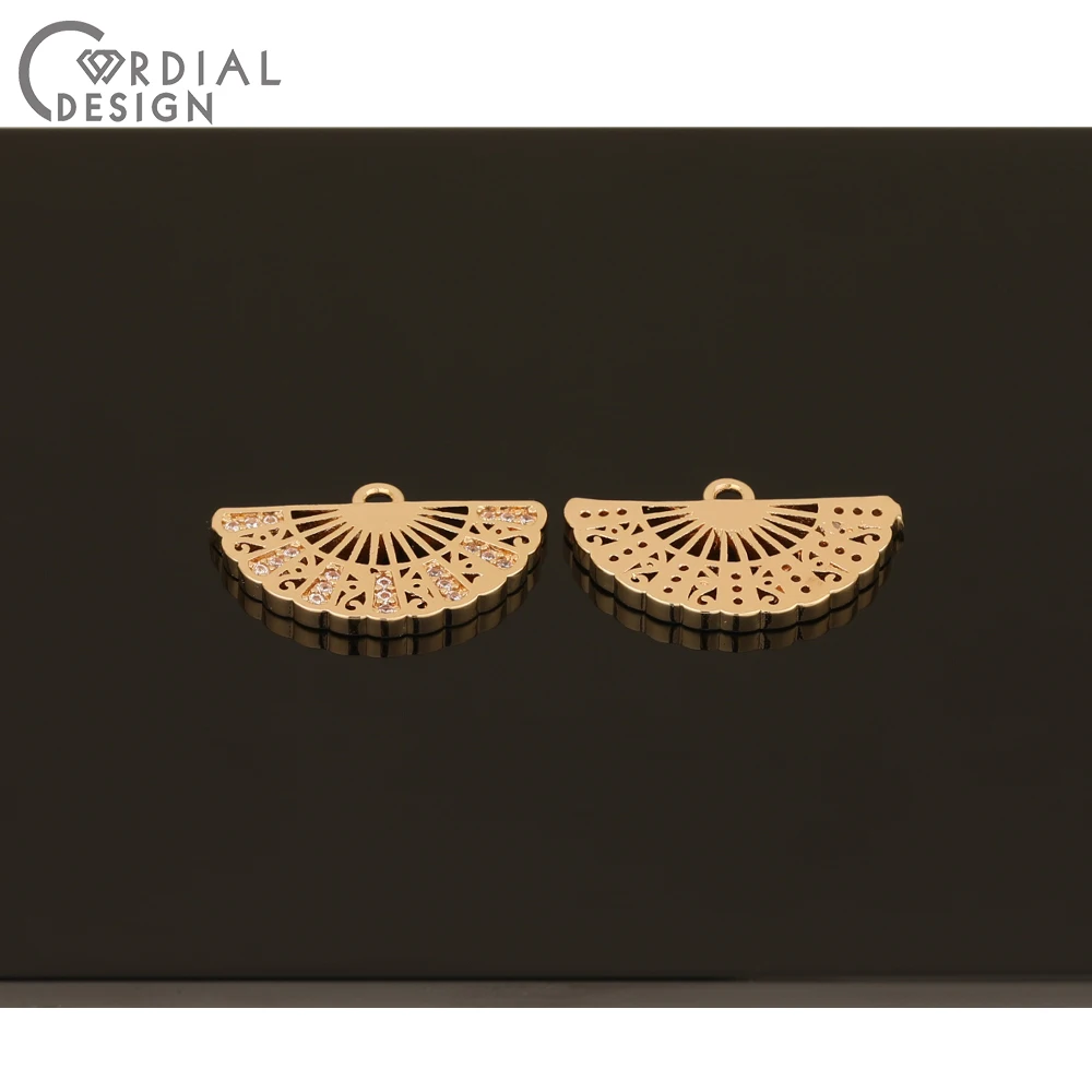 

Cordial Design 50Pcs 14*22MM DIY Pendant/Jewelry Findings & Components/CZ Charms/Earring Making/Hand Made/Earrings Accessories