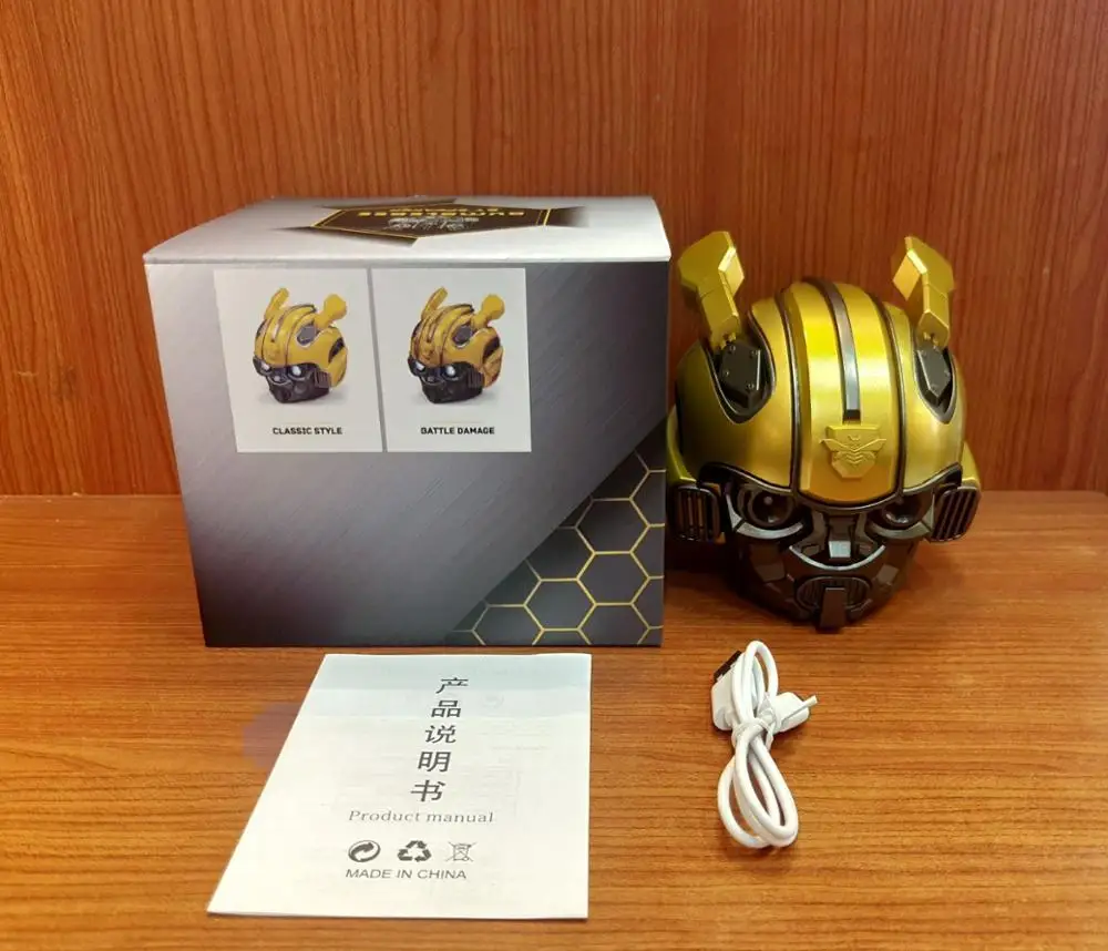 Трансформеры Bumblebee для шлема Беспроводная колонка Bluetooth 5 0 с поддержкой Fm-радио Usb