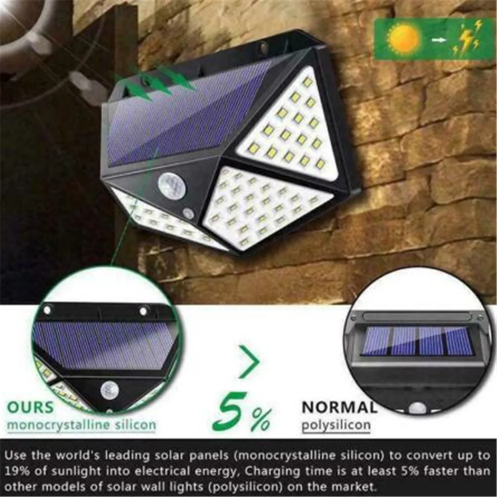 Уличный настенный светильник светодиодный солнечный крыльцо Светильник 4 шт.