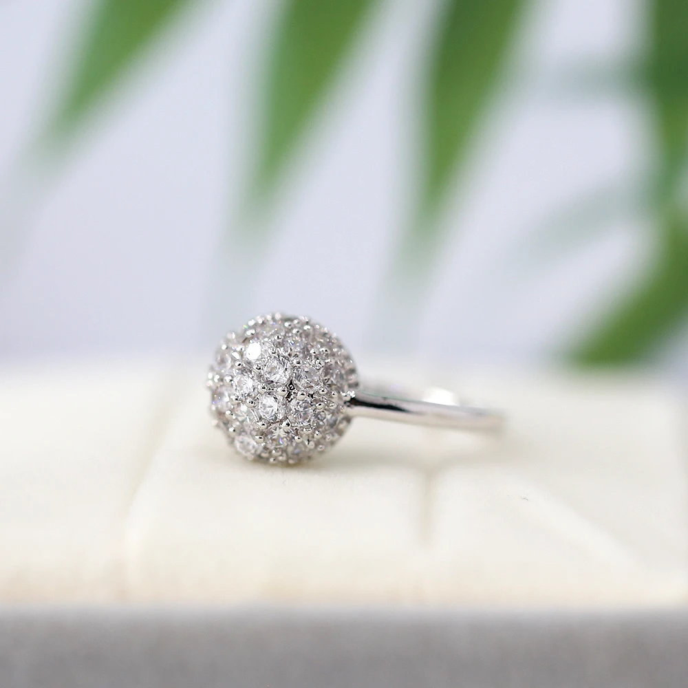 Кольцо из кубического циркония с бриллиантами бесцветное Ювелирное Украшение