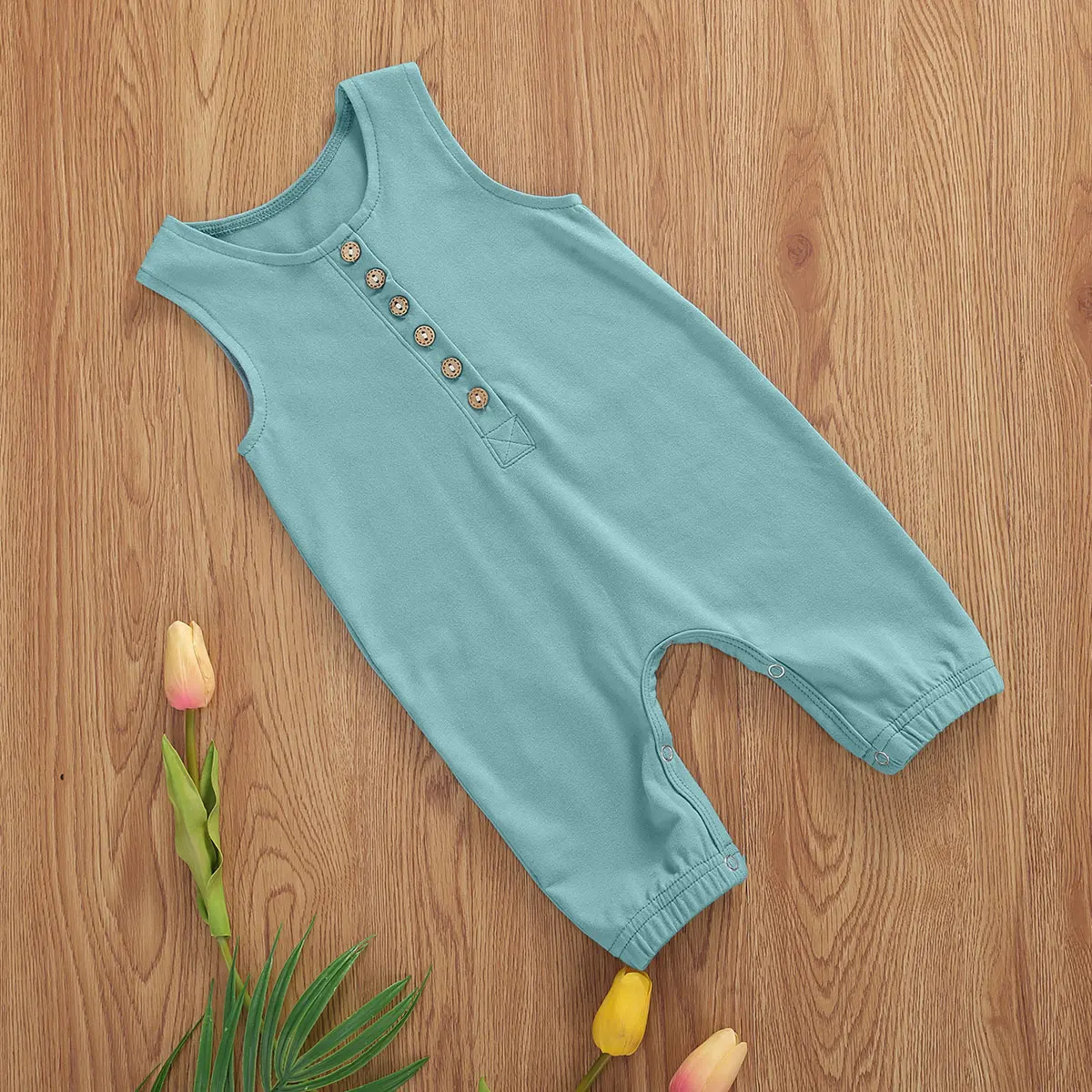 

Toddler Baby Boys Sleeveless Romper Summer Infant Printing/Solid Color/Striped Jumpsuit Suitable for Summer and Travel