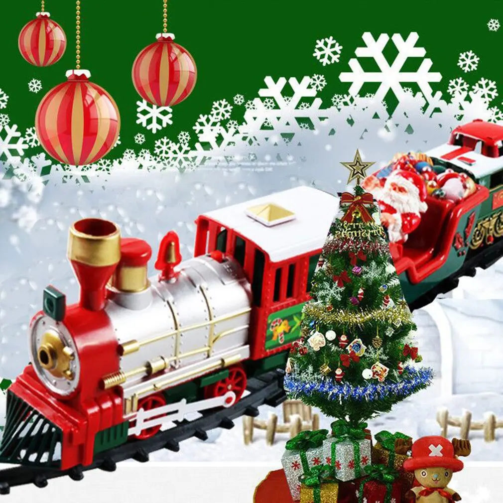 

Christmas Electric Rail Car Toy Little Train Toy Children'S Electric Educational Car Parent-Child Exchange Plastic