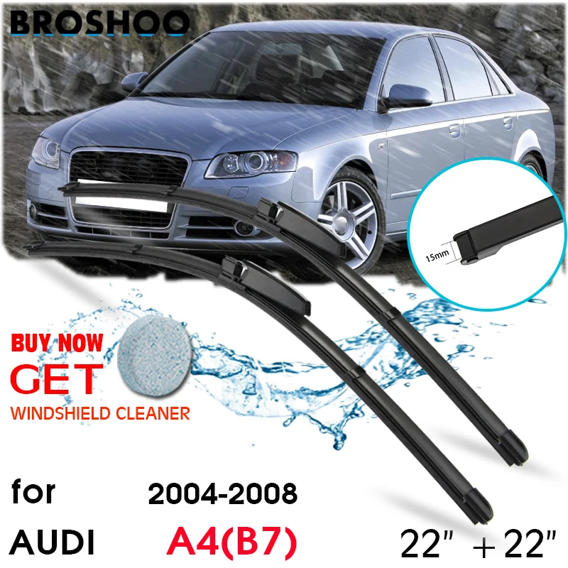 

Car Wiper Blade Front Window Windscreen Windshield Wipers Blades Slider Auto Accessories For Audi A4 (B7) 22"+22" 2004-2008