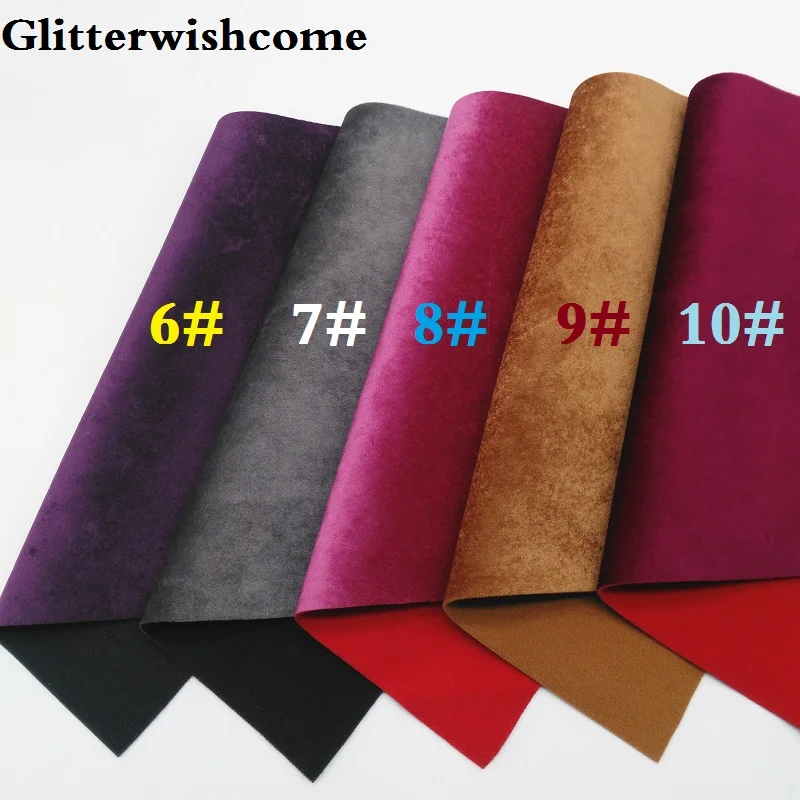 Glitterwishcome 21X29 см A4 размер винил для бантов искусственная кожа Бархат Кожа Fabirc искусственная кожа листы для бантов, GM118A