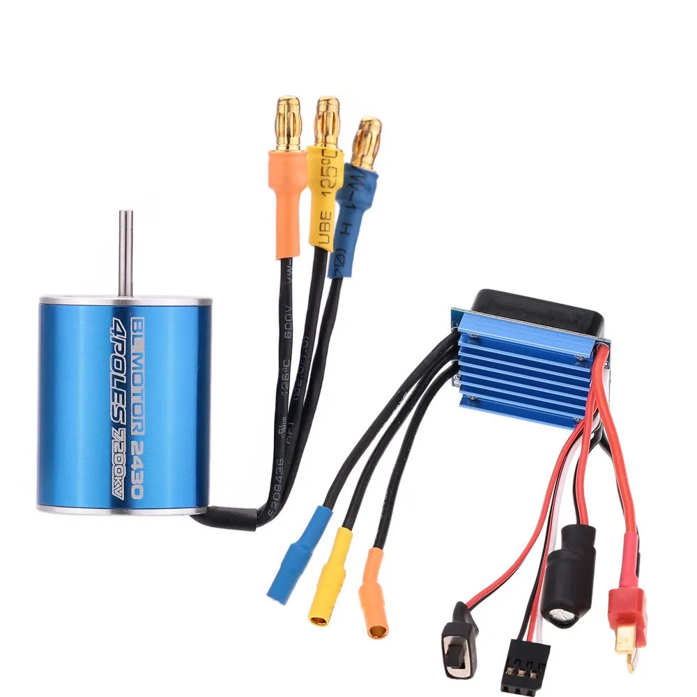 Оригинальный 2430 5800KV 7200KV 4P бесщеточный двигатель и 25A Бесщеточный Регулятор