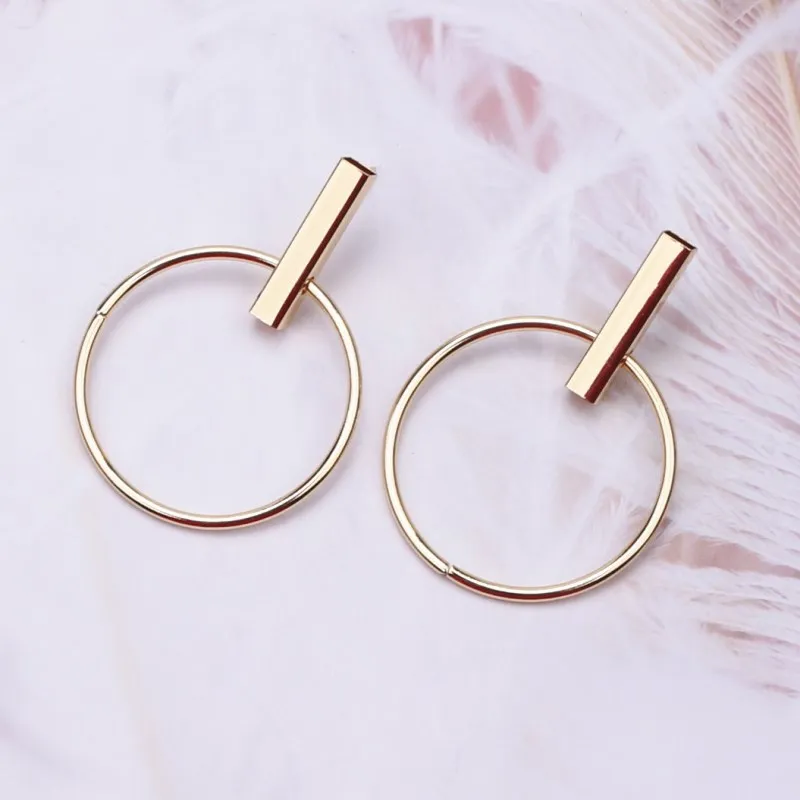 2139 gold Новые модные большие круглые Висячие серьги для женщин, серьги-гвоздики золотистого цвета, вечерние ювелирные изделия в стиле панк oorbellen - Окраска металла: 2139 gold
