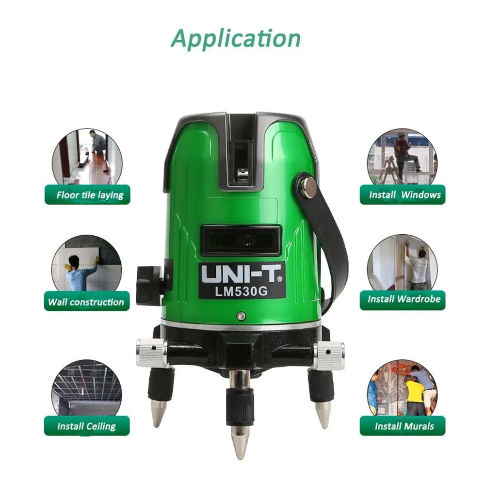 UNI-T LM520G LM530G LM550G лазерный уровень 2 линии 3 5 линий 360 градусов самонивелирующийся