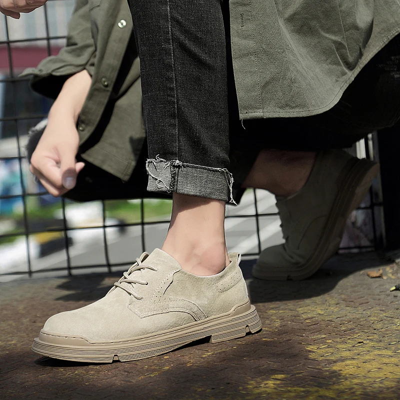 

Мужские кроссовки из натуральной кожи, оксфорды, на шнуровке, плоская подошва, Повседневная Уличная обувь, топ-сайдеры