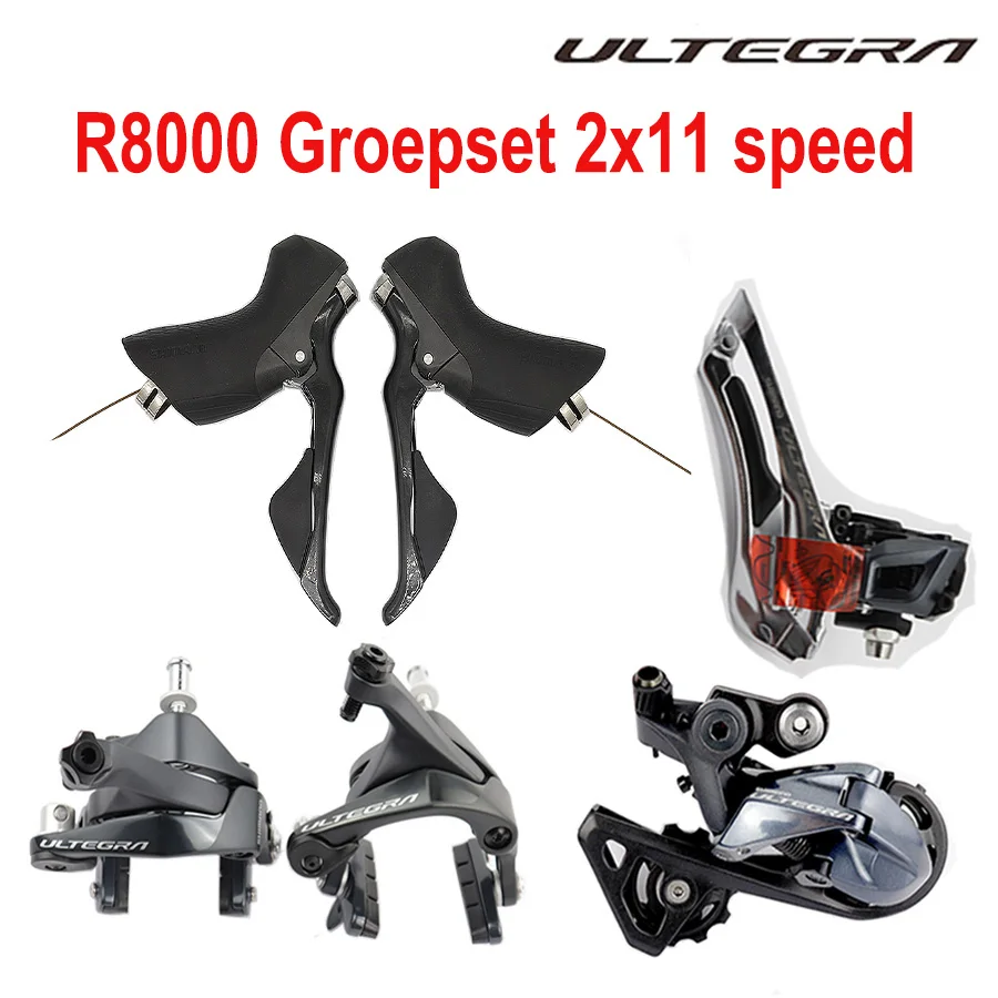 

SHIMANO Ultegra R8000 Groupset 2x11 Speed R8000 Derailleurs Road Bicycle ST+FD+RD Dual Control Lever Front Rear Derailleur SS GS