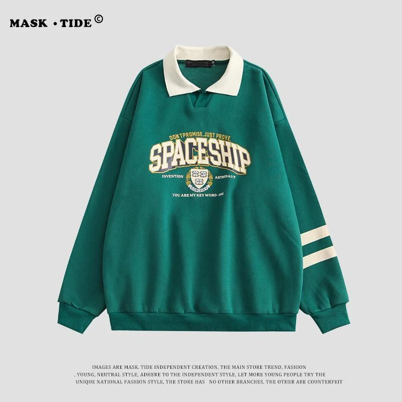 Женская винтажная толстовка с капюшоном зеленые пуловеры оверсайз в стиле