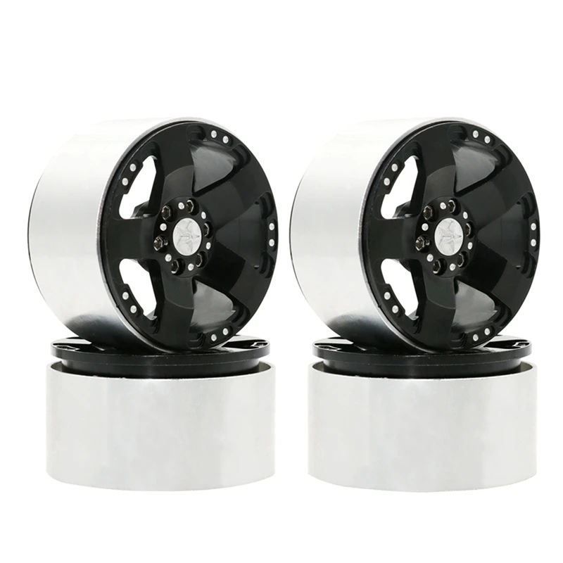 

4PCS 2.2 Beadlock Wheel Rims for Axial SCX10 RR10 Wraith TRAXXAS & 4PCS 120mm 2.2 Mud Grappler Rubber Tyre Wheel Tires