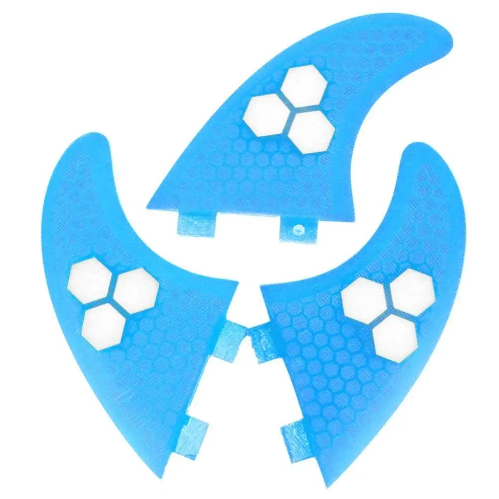 Blue 3 шт./костюм трекинговый плавник из стекловолокна для серфинга Skeg Интегральные плавники FCS G3/G5/G7 для КАЯКОВ каноэ гребные лодки Аксессуары - Цвет: Blue
