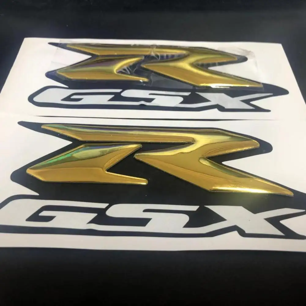 Комплект из 2 предметов, золотистого цвета, эмблема 3D Fender бак подписать аппликацию Стикеры для Suzuki GSXR 600 750 1000 K1/2/3/4/5/6/7/8/9 мотоцикл/крейсера/Измельчитель