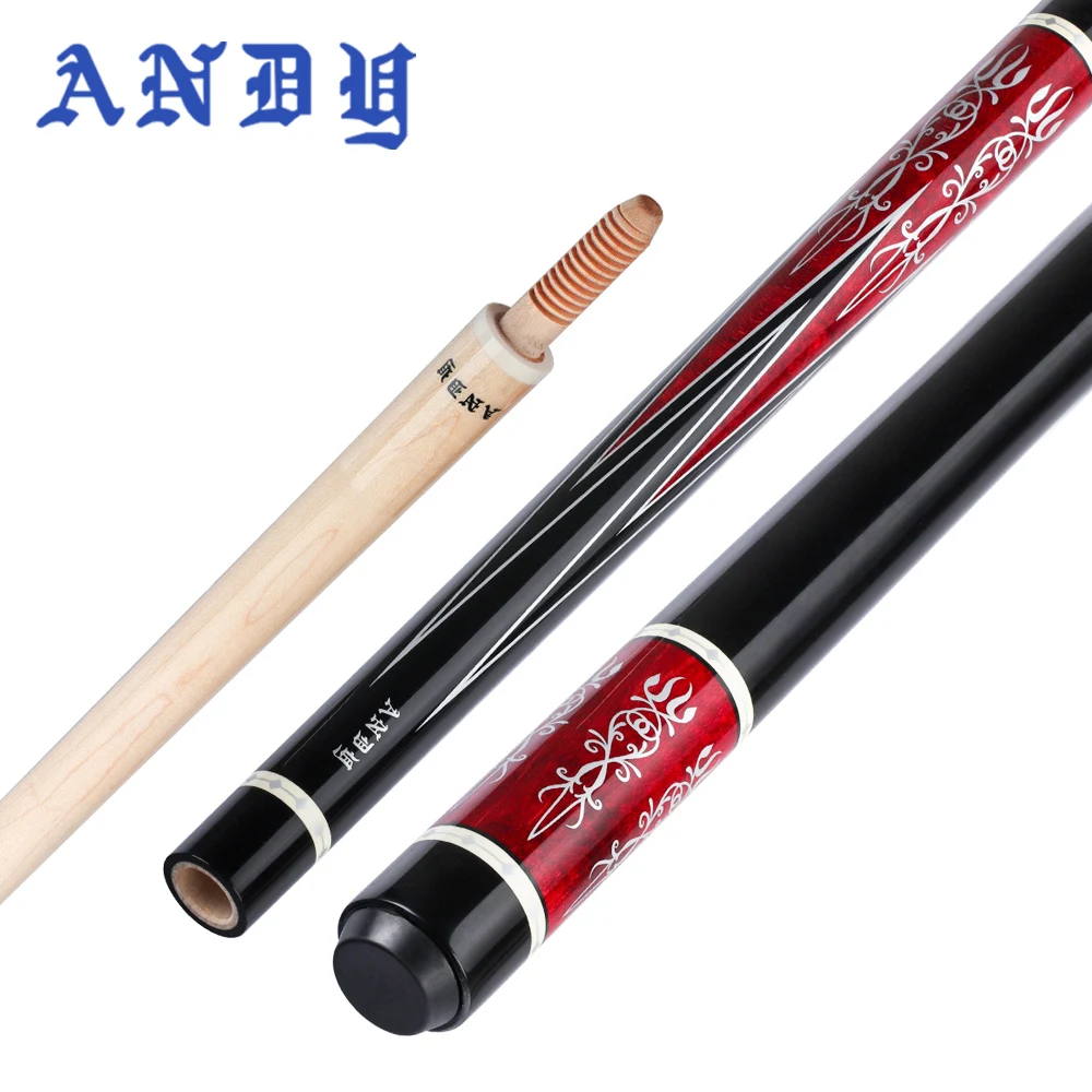 Original ANDY Billiard 3 Cushion Cue Carom 12mm Tip 142cm 2 Colors Taper Shaft Professional Maple Billar | Спорт и развлечения