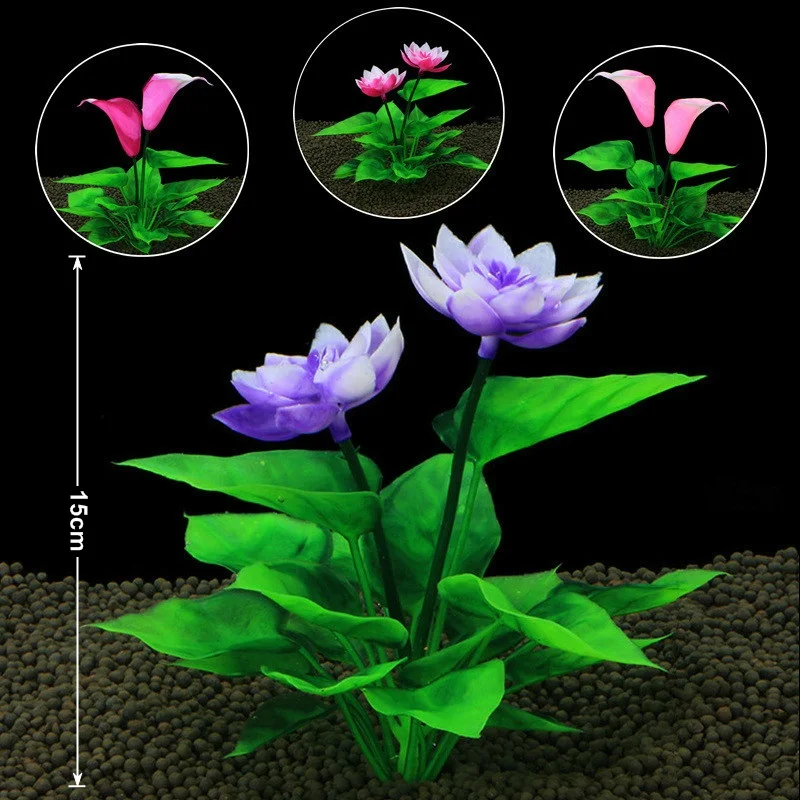 Красивые Искусственные растения украшение для аквариума пластиковый погружной