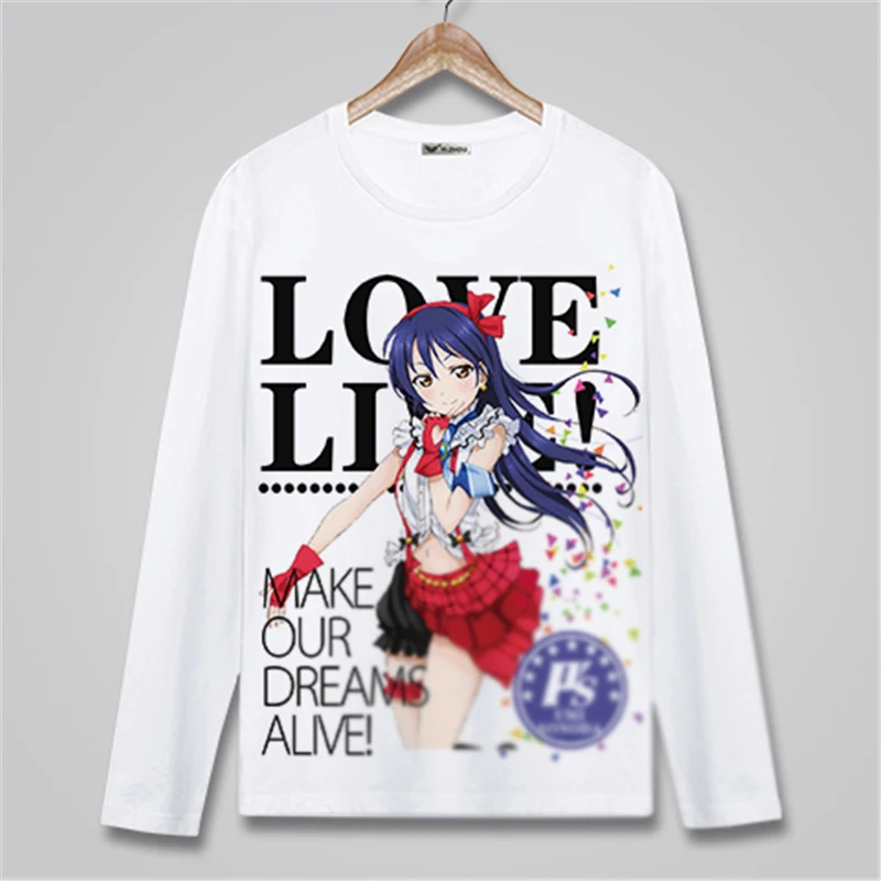 1 шт. аниме Kotori Minami LoveLive! Школьный проект idol футболка унисекс с длинными рукавами