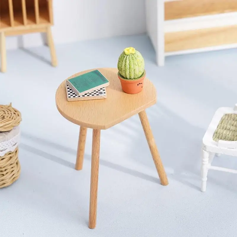 

New 1pc 1:12 Scale Dollhouse Miniature Clear Table Dollhouse Furniture Table Coffee Decor W2R8