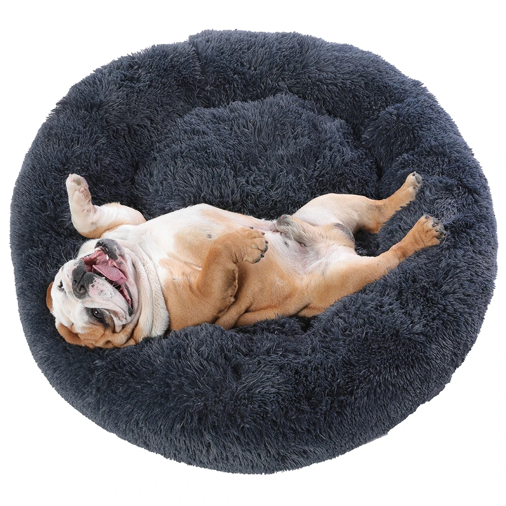 

Donut Cuddler Dog Bed / Removable Cover Round Calming Cat Beds Pet House Kennel Pillow Washable Lounger for Small Large Cats