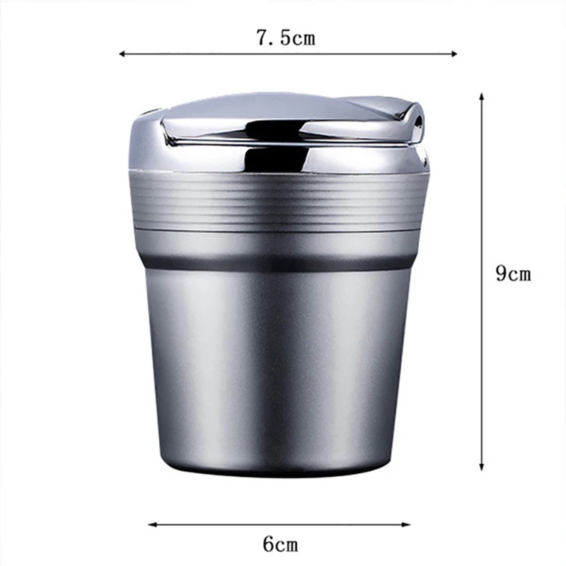 

Car Logo Creative Personality Ashtray With LED Lights Car Emblem Auto Accessories Ashtray Cigarette Dustbin Dropshipping