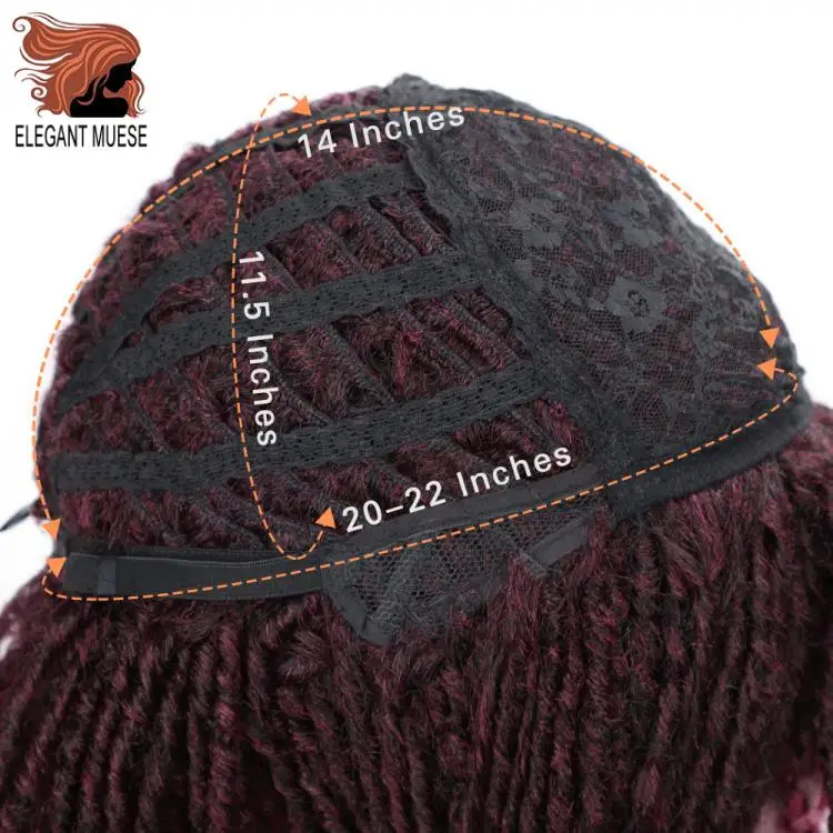Elegant MUSES короткие синтетические парики для Для женщин 6 дюймов длинные мягкие Faux locs волосы парик с эффектом деграде(переход от темного к черный жук, вязанные крючком парики из косичек