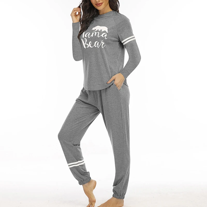 

Женский модный однотонный Свободный пуловер с длинным рукавом, топ, повседневные длинные штаны на шнуровке, комплект из 2 предметов, спортив...